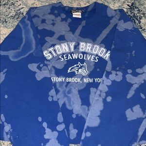 Bleached Cropped Stony Brook crewneck sweatshirt
